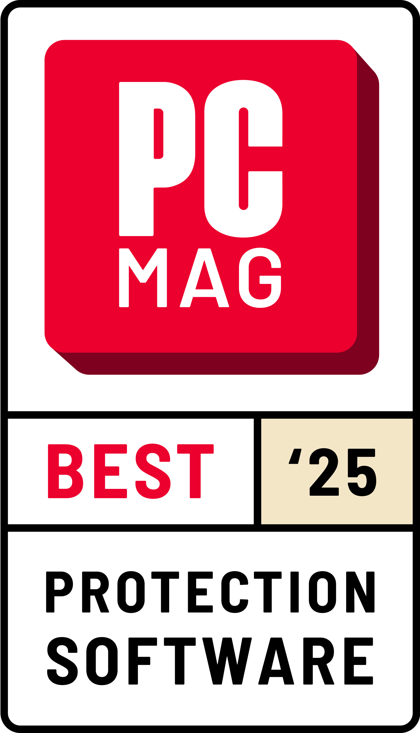Значок PC MAG Best of 2025 Protection Software